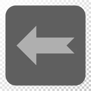 Arrow Left Rounded Square Button Illustrazione stock