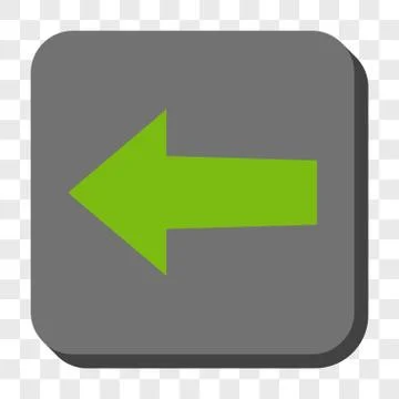 Arrow Left Rounded Square Button Illustrazione stock
