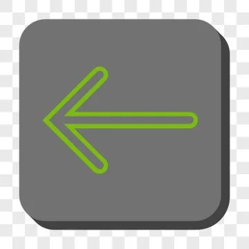 Arrow Left Rounded Square Button Illustrazione stock
