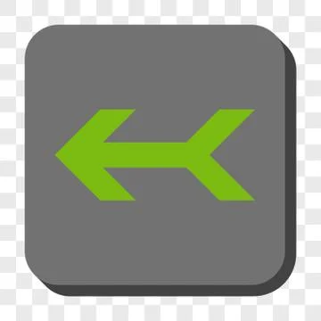 Arrow Left Rounded Square Button Illustrazione stock