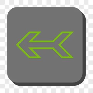 Arrow Left Rounded Square Button Illustrazione stock