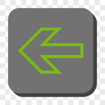 Arrow Left Rounded Square Button Illustrazione stock