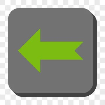 Arrow Left Rounded Square Button Illustrazione stock