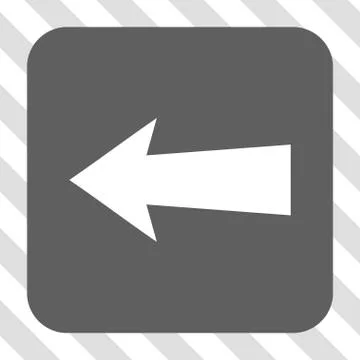 Arrow Left Rounded Square Button Illustrazione stock