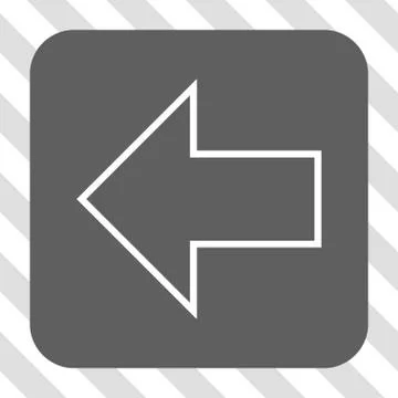 Arrow Left Rounded Square Button Illustrazione stock