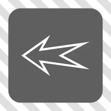 Arrow Left Rounded Square Button Illustrazione stock