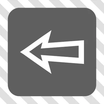 Arrow Left Rounded Square Button Illustrazione stock