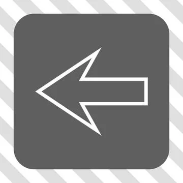 Arrow Left Rounded Square Button Illustrazione stock