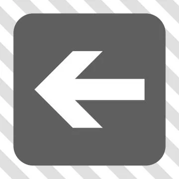 Arrow Left Rounded Square Button Illustrazione stock
