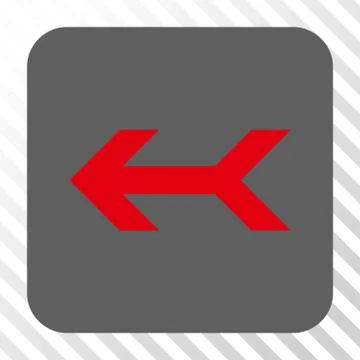 Arrow Left Rounded Square Button Illustrazione stock