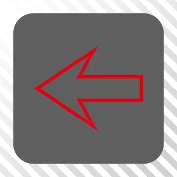 Arrow Left Rounded Square Button Illustrazione stock