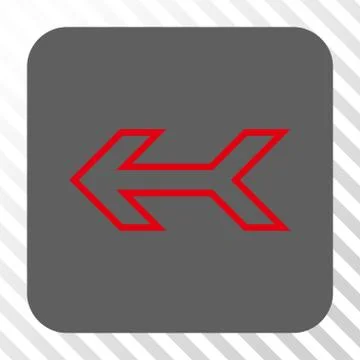 Arrow Left Rounded Square Button Illustrazione stock