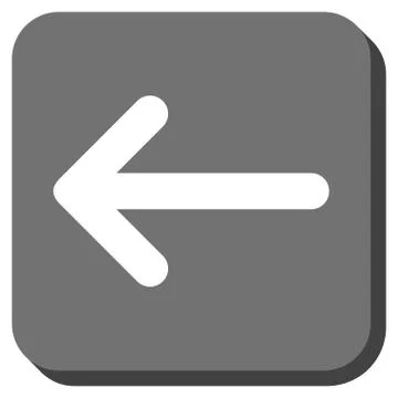 Arrow Left Rounded Square Glyph Icon Stock Illustration