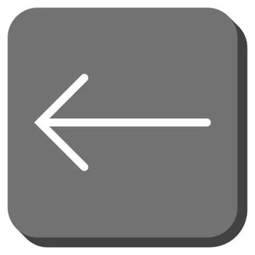 Arrow Left Rounded Square Glyph Icon Stock Illustration
