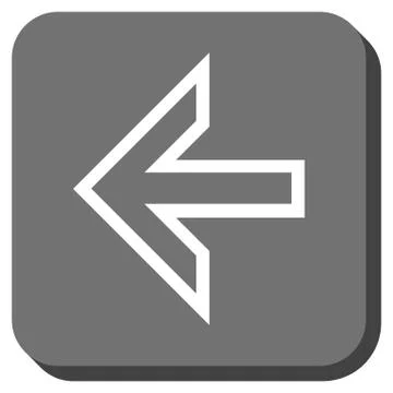 Arrow Left Rounded Square Vector Icon Stock Illustration