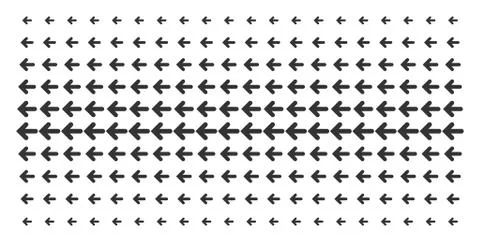 Arrow Left Shape Halftone Effect Stock Illustration