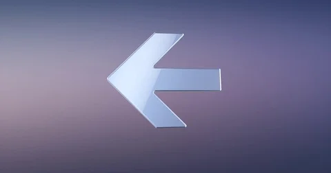 Arrow Left Silver 3d Icon Stock Footage 69718073