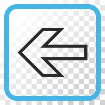 Arrow Left Vector Icon In a Frame Stock Illustration