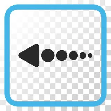 Arrow Left Vector Icon In a Frame Illustrazione stock