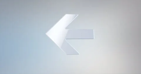 Arrow Left White 3d Icon 4K Stock Footage 66512653