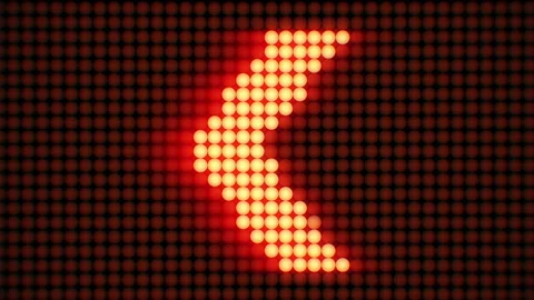 Arrow Light Wall Background Loop Видео 285945430