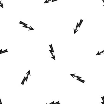 Arrow lightning pattern seamless black Stock Illustration