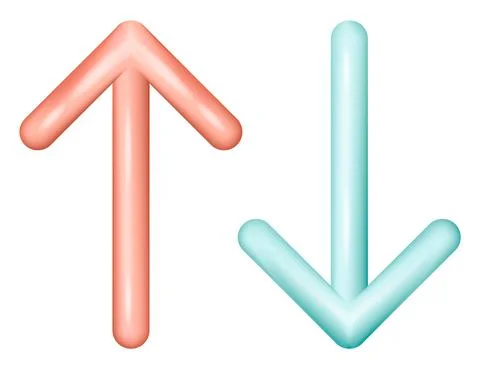 Arrow Line 3d Icon. Vector illustration. Stock Illustration