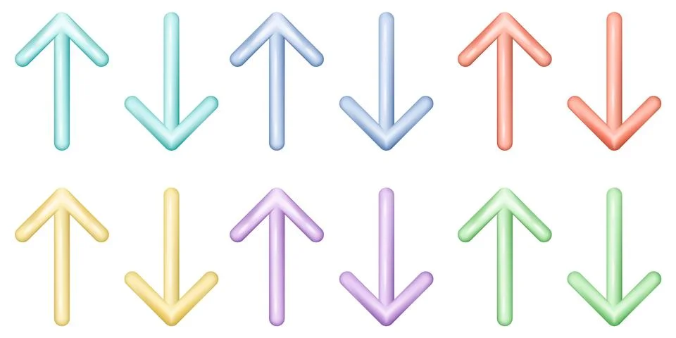 Arrow Line 3d Icon. Vector illustration. Stock Illustration