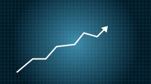 Arrow Up Line Animation After Effects Template for Business Growth Stock Footage 313190782