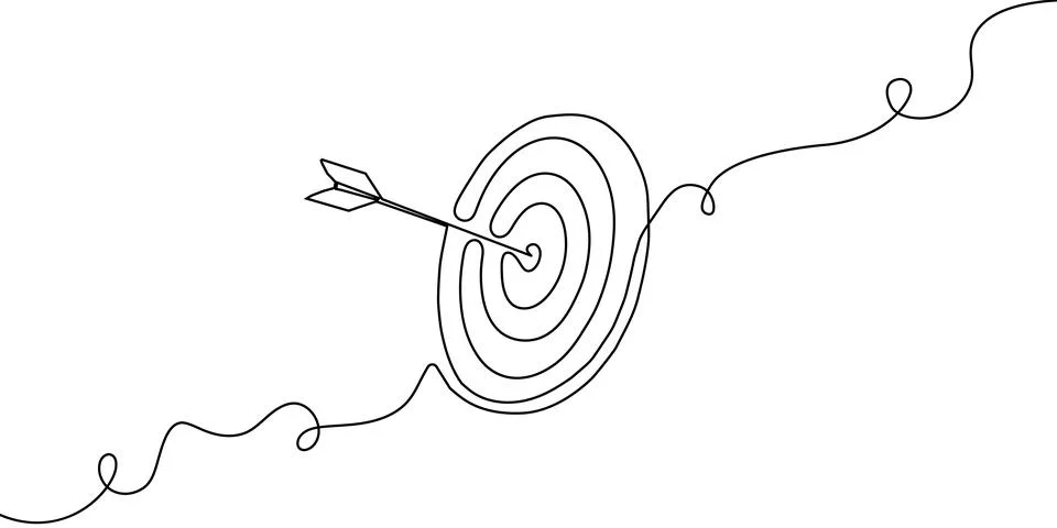 Arrow line continuous art one up drawing target direction icon down. Continuous Stock Illustration
