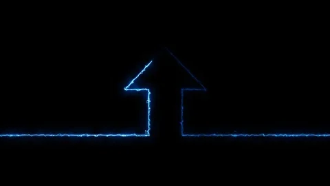 Up arrow line continuous drawing art banner background design Neon line. Ab.. Stock Footage 309845520