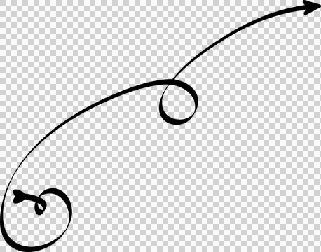 Arrow line drawing Foto stock