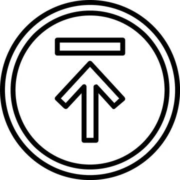 Up Arrow Line Icon Design Stock Illustration