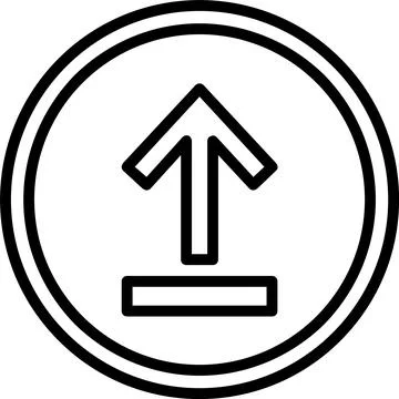 Up Arrow Line Icon Design Stock Illustration