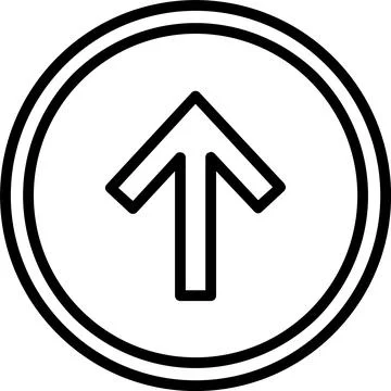 Up Arrow Line Icon Design Stock Illustration