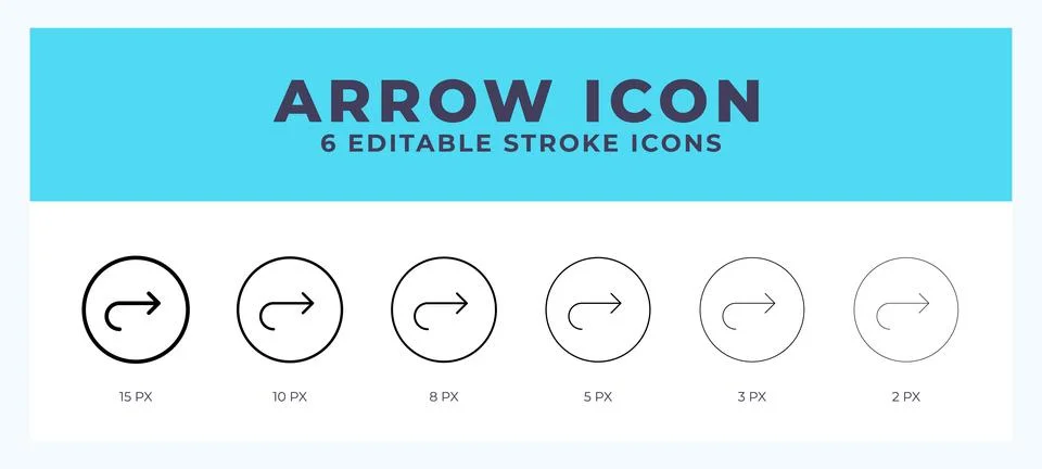 Arrow line icon. Thin line. Bold line. Vector illustration. Stock Illustration