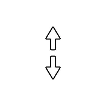 Arrow line icon. vector illustration black on white background Stock Illustration
