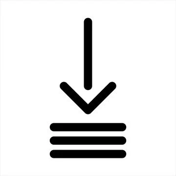 Arrow line icon vector illustration isolated on white background Stock Illustration