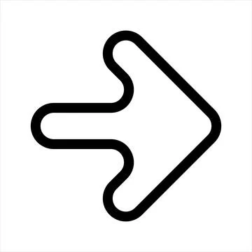 Arrow line icon vector illustration isolated on white background Stock Illustration
