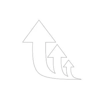 Arrow Line Icons Set Illustrazione stock