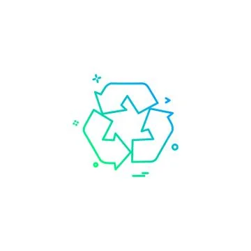 Arrow line loop rotate icon Stock Illustration