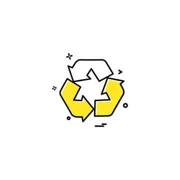 Arrow line loop rotate icon Stock Illustration