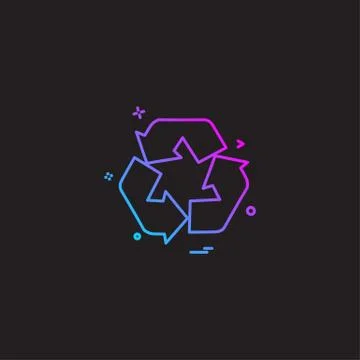 Arrow line loop rotate icon 스톡 일러스트