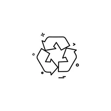 Arrow line loop rotate icon Stock Illustration