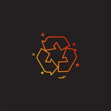 Arrow line loop rotate icon Stock Illustration