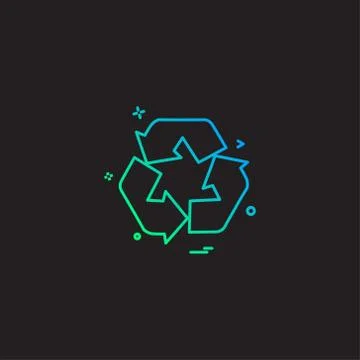 Arrow line loop rotate icon Stock Illustration