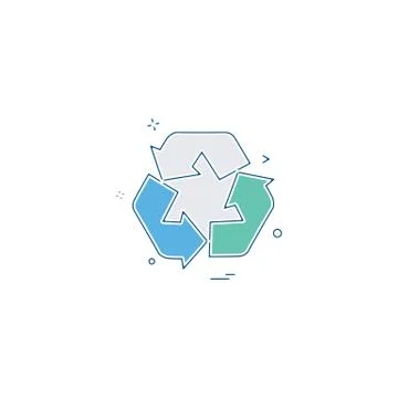 Arrow line loop rotate icon Stock Illustration