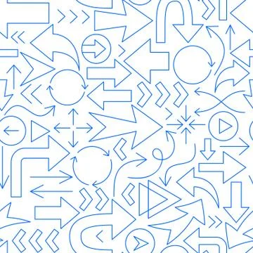 Arrow Line Seamless Pattern Stock Illustration