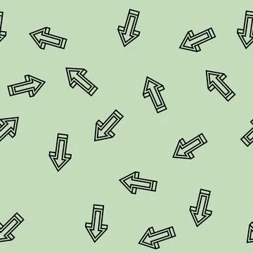 Up arrow line seamless pattern Stock Illustration