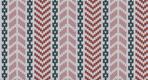 Arrow lines knitted pattern, Festive Sweater Design. Seamless Knitted Pattern Stock Illustration